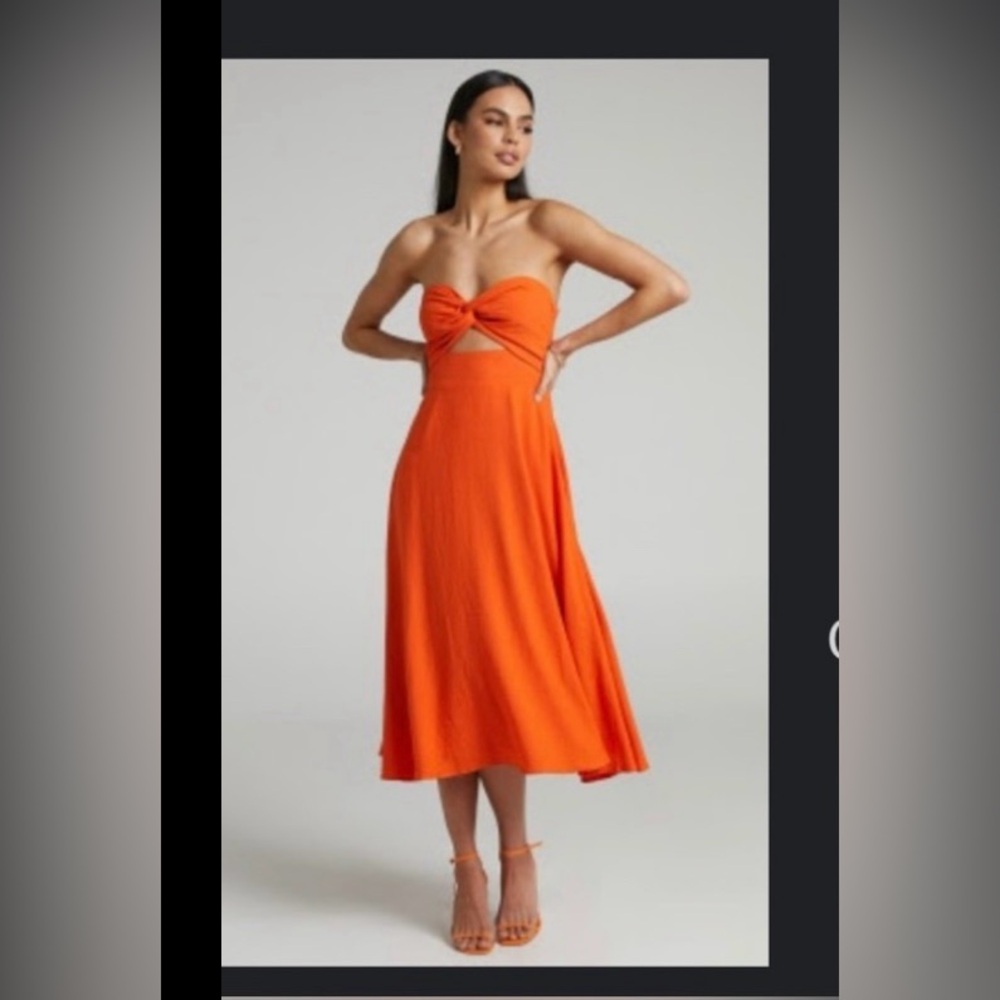 Showpo Orange Cocktail Dress